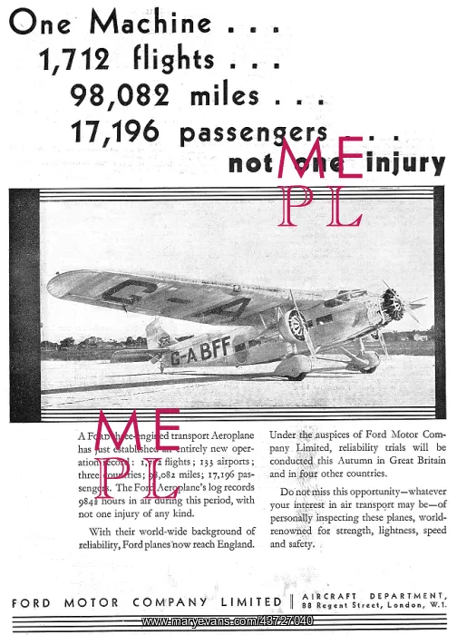 : Ford Trimotor Monoplane : Ford Trimotor Monoplane