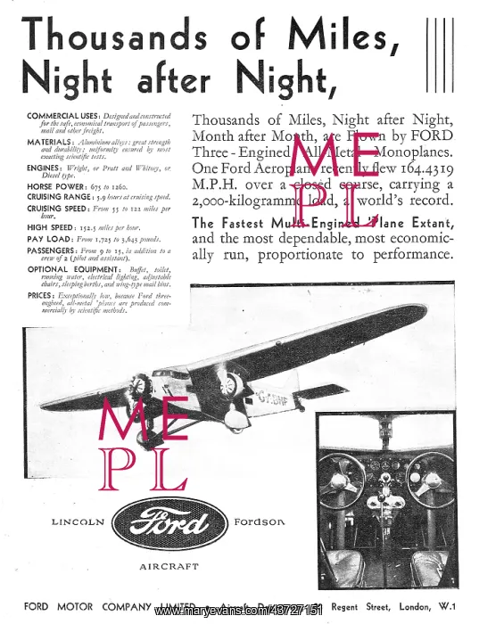 : Ford Trimotor Monoplane : Ford Trimotor Monoplane