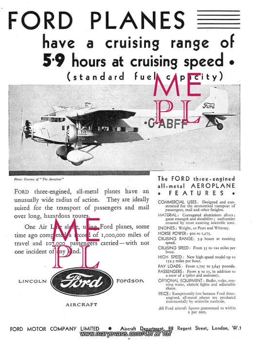  : Ford Trimotor Monoplane