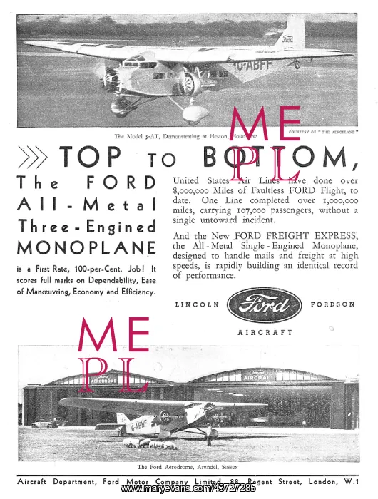 : Ford Trimotor Monoplane : Ford Trimotor Monoplane