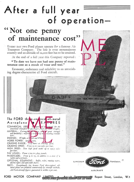 : Ford Trimotor Monoplane - G-ABFF : Ford Trimotor Monoplane - G-ABFF