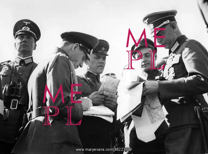 : Foreign military attaches as guests during maneuvers of : Foreign military attaches as guests during maneuvers of