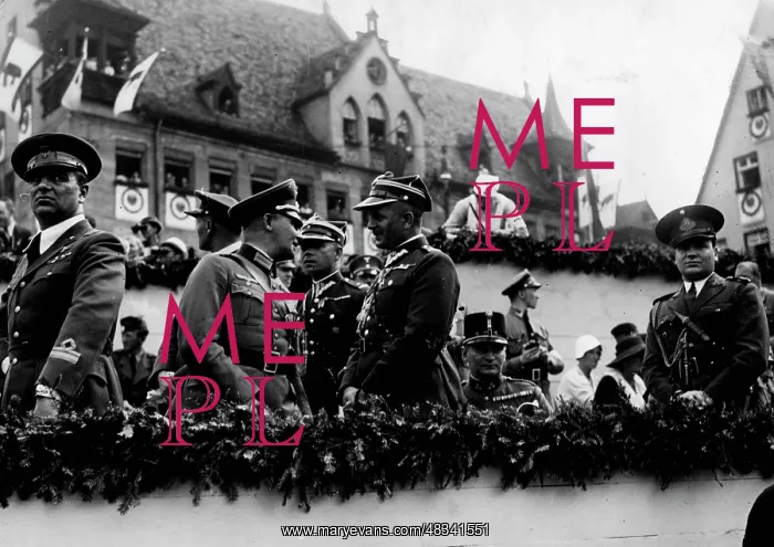 : Foreign military attaches during the march : Foreign military attaches during the march