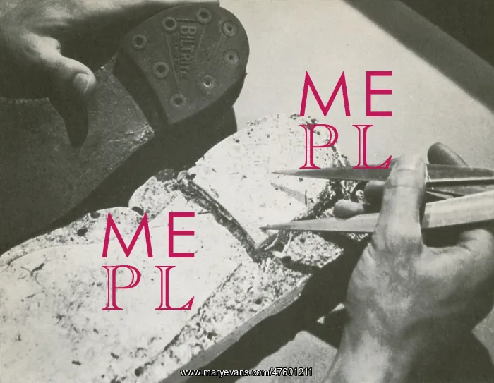 : Forensics. Historic image of a police officer comparing a suspect's shoe : Forensics. Historic image of a police officer comparing a suspect's shoe