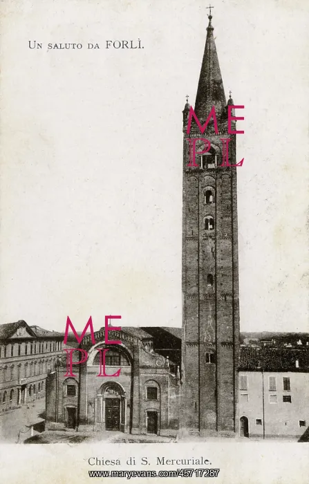 : Forli, Romagna, Italy - Basilica Abbey of San Mercurial : Forli, Romagna, Italy - Basilica Abbey of San Mercurial