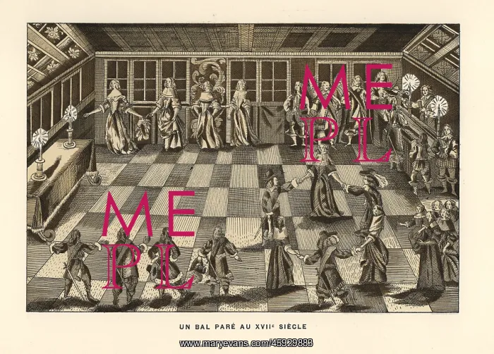 : A formal ball dance in the 17th century : A formal ball dance in the 17th century