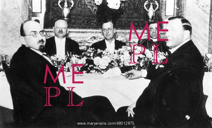 : Formal banquet with Gustav Stresemann, Nuncio Eugenio Pacell : Formal banquet with Gustav Stresemann, Nuncio Eugenio Pacell