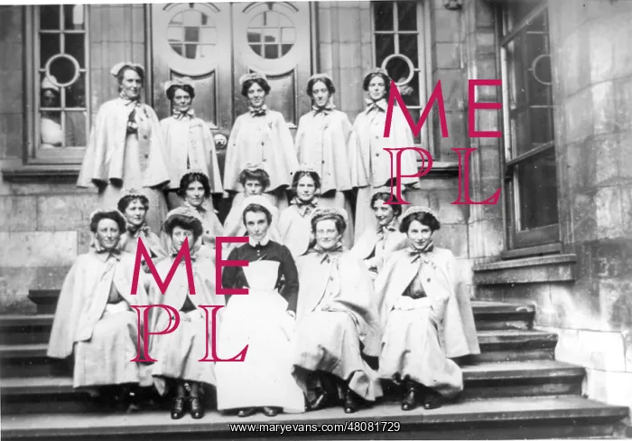 : Formal group of nurses in outdoor dress : Formal group of nurses in outdoor dress