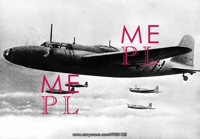 : Formation flight of Japanese long range bombers : Formation flight of Japanese long range bombers