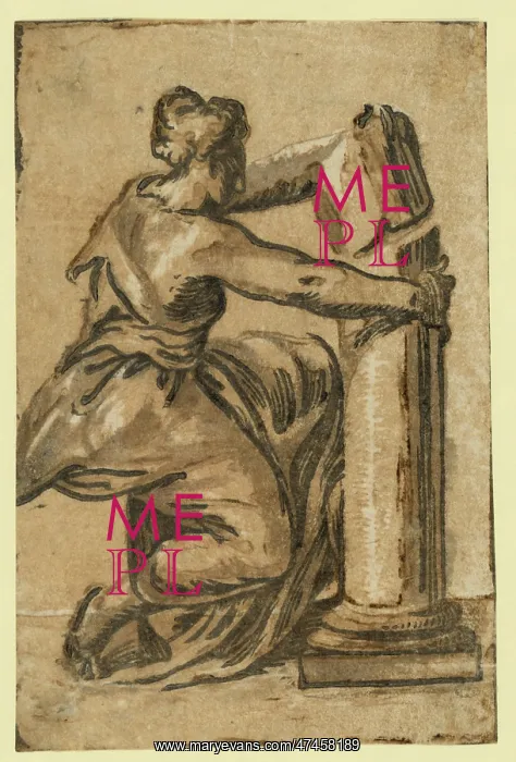 : Fortitude. Allegorical print showing a woman as Fortitude : Fortitude. Allegorical print showing a woman as Fortitude