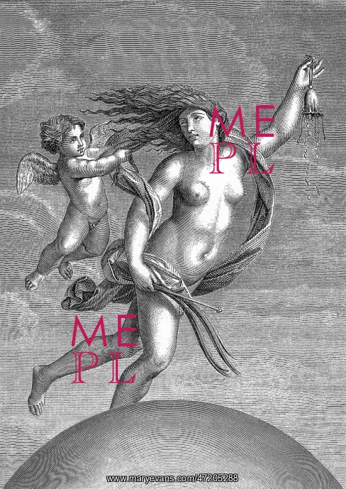  : Fortuna. The Roman goddess of luck, emptying a purse full of coins on the