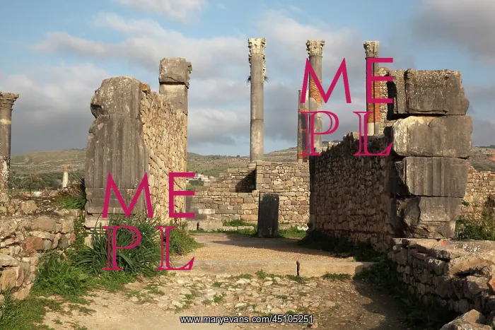 : Forum and Capitoline Temple, Volubilis, Meknes-Tafilalet : Forum and Capitoline Temple, Volubilis, Meknes-Tafilalet