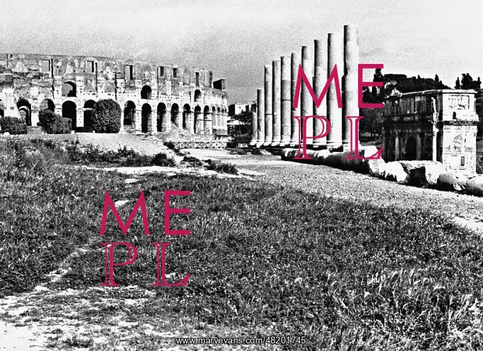 : Forum Romanum with the Coliseum in Rome, 1936 : Forum Romanum with the Coliseum in Rome, 1936
