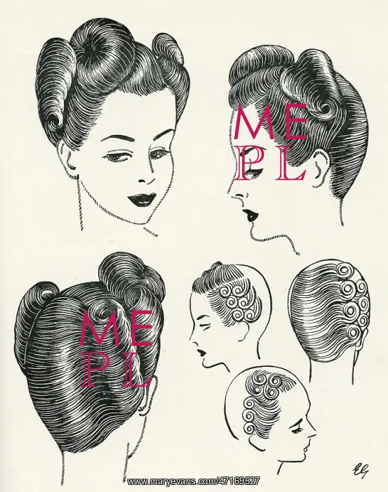 : Forward movement hairstyle 1940s : Forward movement hairstyle 1940s