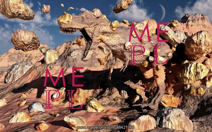 : A fossilized T Rex bursts to life as it escapes from ? : A fossilized T Rex bursts to life as it escapes from ?