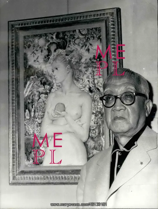 : Foujita. Jun. 06, 1944 - Famous Japanese Painter Foujita : Foujita. Jun. 06, 1944 - Famous Japanese Painter Foujita