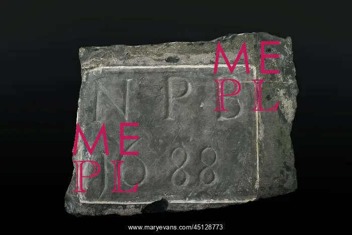 : Foundation stone, Kylemore Abbey, County Galway, Ireland : Foundation stone, Kylemore Abbey, County Galway, Ireland