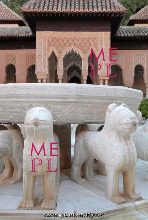 : Fountain, Court of the Lions, Alhambra, Granada : Fountain, Court of the Lions, Alhambra, Granada