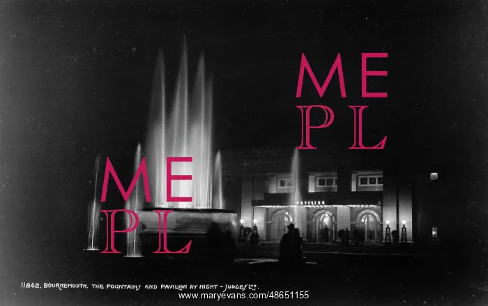 : The Fountain and Pavilion at Night : The Fountain and Pavilion at Night