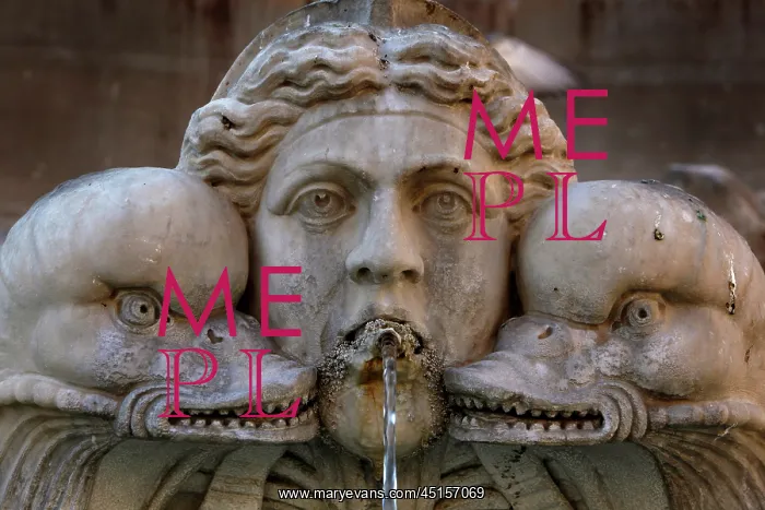 : Rome. Detail of fountain, Piazza della Rotonda : Rome. Detail of fountain, Piazza della Rotonda