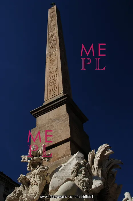 : Fountain of Four Rivers, Obelisk of Domitian, by Bernini : Fountain of Four Rivers, Obelisk of Domitian, by Bernini