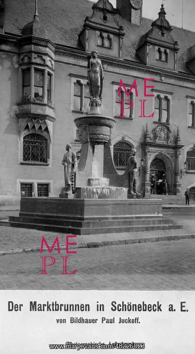 : Fountain in Schoenebeck an der Elbe, 1908 : Fountain in Schoenebeck an der Elbe, 1908