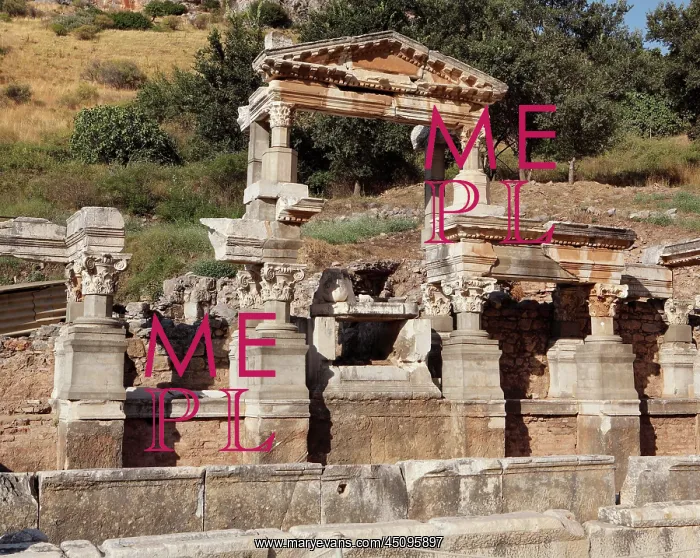 : Fountain of Trajan, Ephesus, Izmir, Turkey : Fountain of Trajan, Ephesus, Izmir, Turkey
