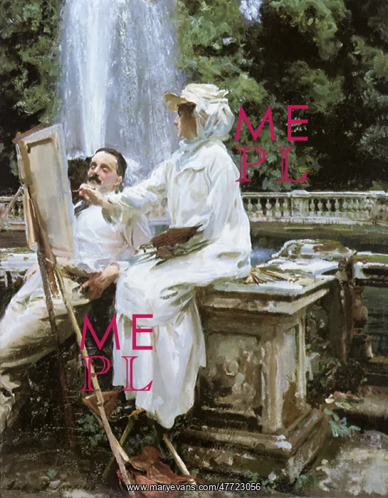 : The Fountain, Villa Torlonia... by Singer Sargent : The Fountain, Villa Torlonia... by Singer Sargent