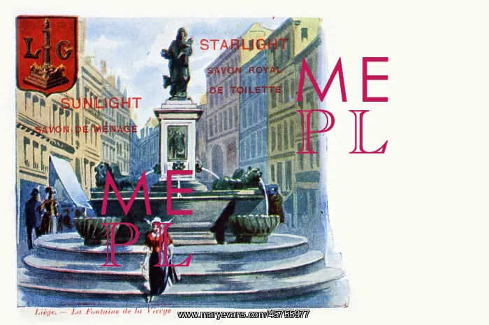 : The Fountain of the Virgin, Liege, Belgium - Soap advert : The Fountain of the Virgin, Liege, Belgium - Soap advert