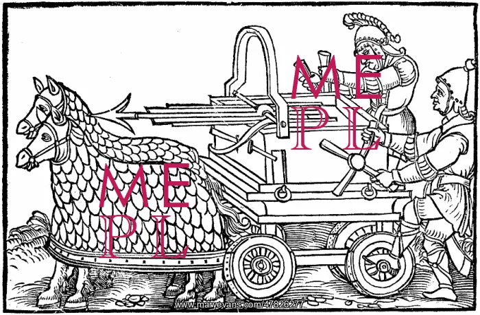 : Four-Wheeled Ballista, Illustration : Four-Wheeled Ballista, Illustration
