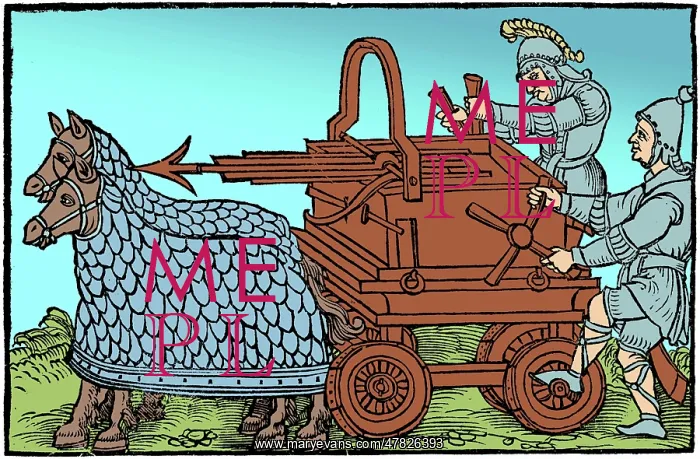 : Four-Wheeled Ballista, Illustration : Four-Wheeled Ballista, Illustration
