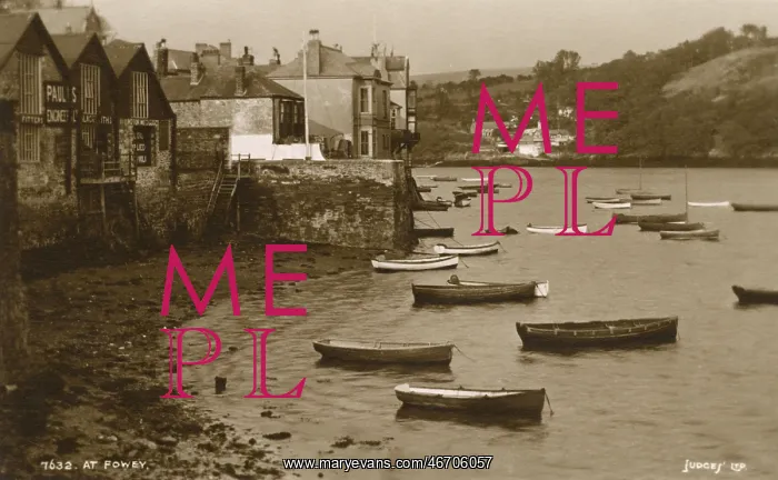 : Fowey, Cornwall - Waterfront on the River Fowey : Fowey, Cornwall - Waterfront on the River Fowey