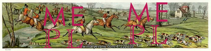 : Fox hunting, full cry 1820 : Fox hunting, full cry 1820