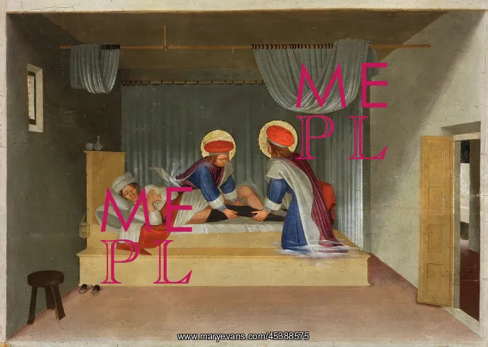 : Fra Angelico painting, Convent of St Mark, Florence, Tuscany : Fra Angelico painting, Convent of St Mark, Florence, Tuscany