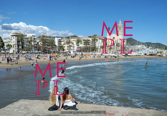 : Fragata beach, Sitges, Catalonia, Spain : Fragata beach, Sitges, Catalonia, Spain