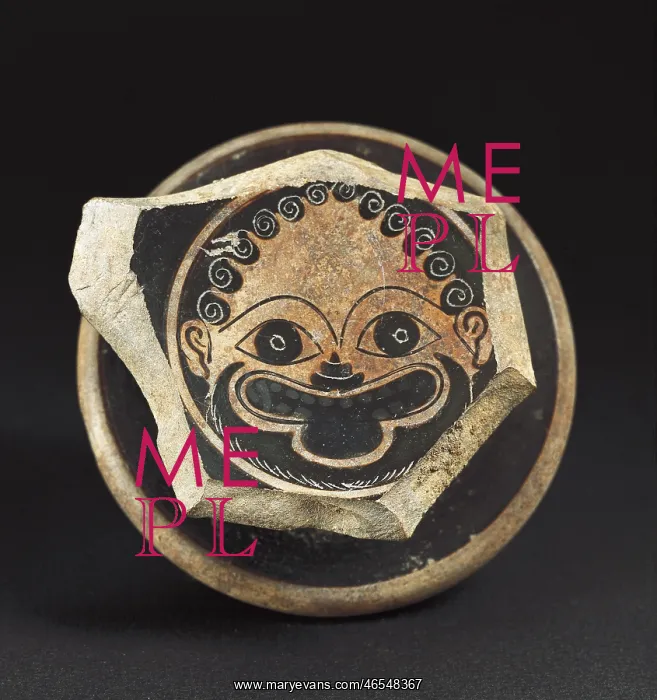 : Fragment of Greek glass with a representation : Fragment of Greek glass with a representation