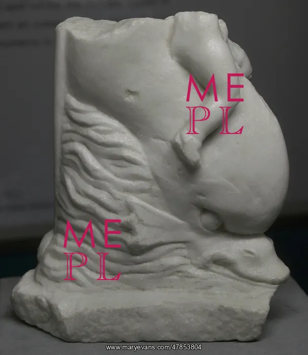 : Fragment of a statuette depicting Eros riding : Fragment of a statuette depicting Eros riding