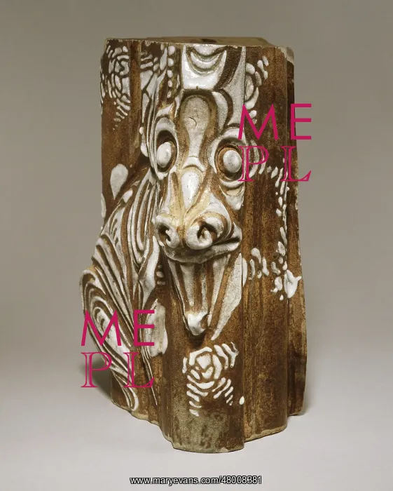 : Fragment of a stoneware pilaster : Fragment of a stoneware pilaster