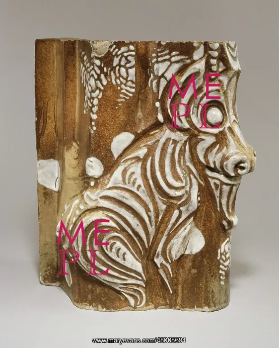 : Fragment of a stoneware pilaster : Fragment of a stoneware pilaster