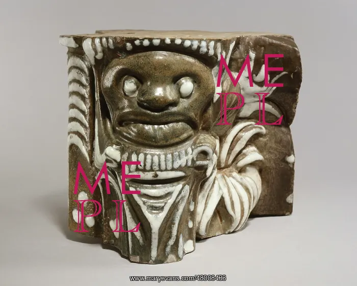 : Fragment of a stoneware pilaster : Fragment of a stoneware pilaster
