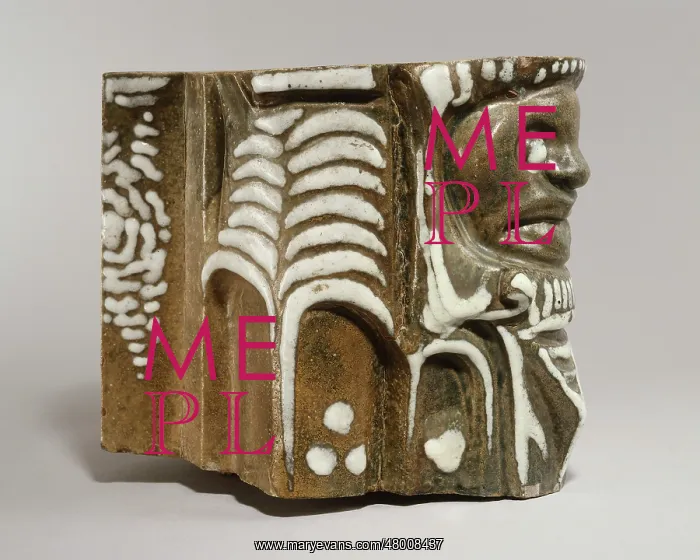 : Fragment of a stoneware pilaster : Fragment of a stoneware pilaster