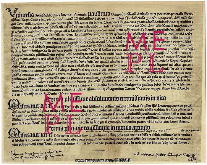 : Fragment of a work produced by Gutenberg : Fragment of a work produced by Gutenberg