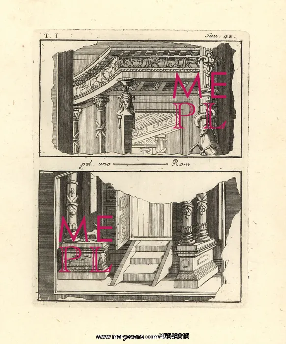 : Fragments of different architectural paintings : Fragments of different architectural paintings
