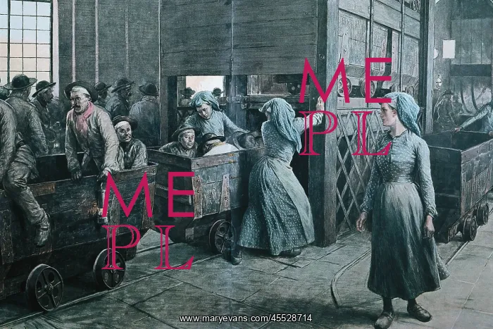 : France (1903). Coal mine. Engraving : France (1903). Coal mine. Engraving