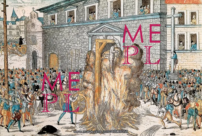 : France. Wars of Religion. Execution in Paris of the protestant magistrat Anne Du Bourg : France. Wars of Religion. Execution in Paris of the protestant magistrat Anne Du Bourg
