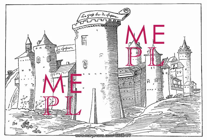 : France, Rouen, old castle, after medieval image : France, Rouen, old castle, after medieval image