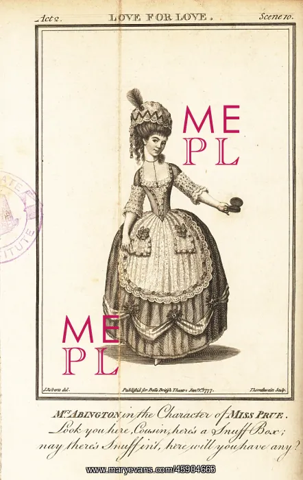 : Frances Abington in the character of Miss Prue in : Frances Abington in the character of Miss Prue in