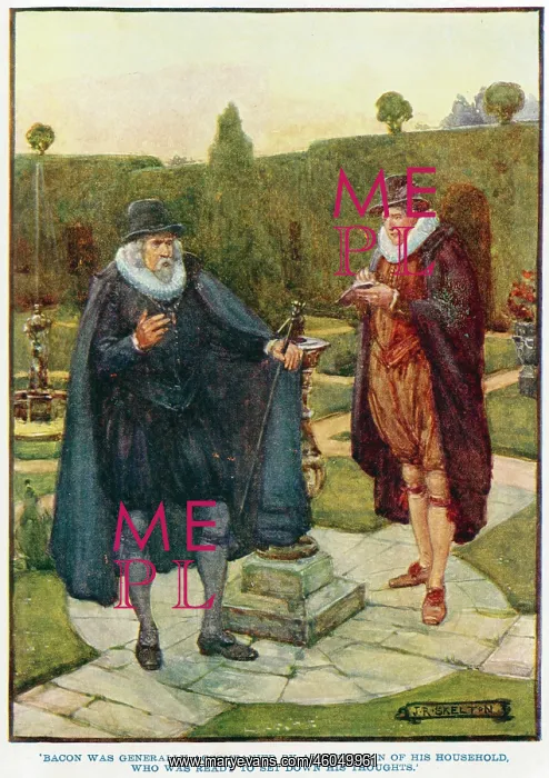 : Francis Bacon in his garden : Francis Bacon in his garden
