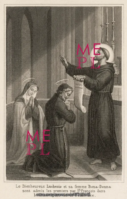 : FRANCIS BLESSES TWO : FRANCIS BLESSES TWO