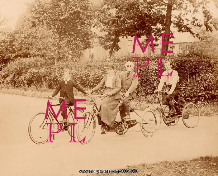 : Francis Joseph Campbell Riding Tandem, c. late 1800s : Francis Joseph Campbell Riding Tandem, c. late 1800s